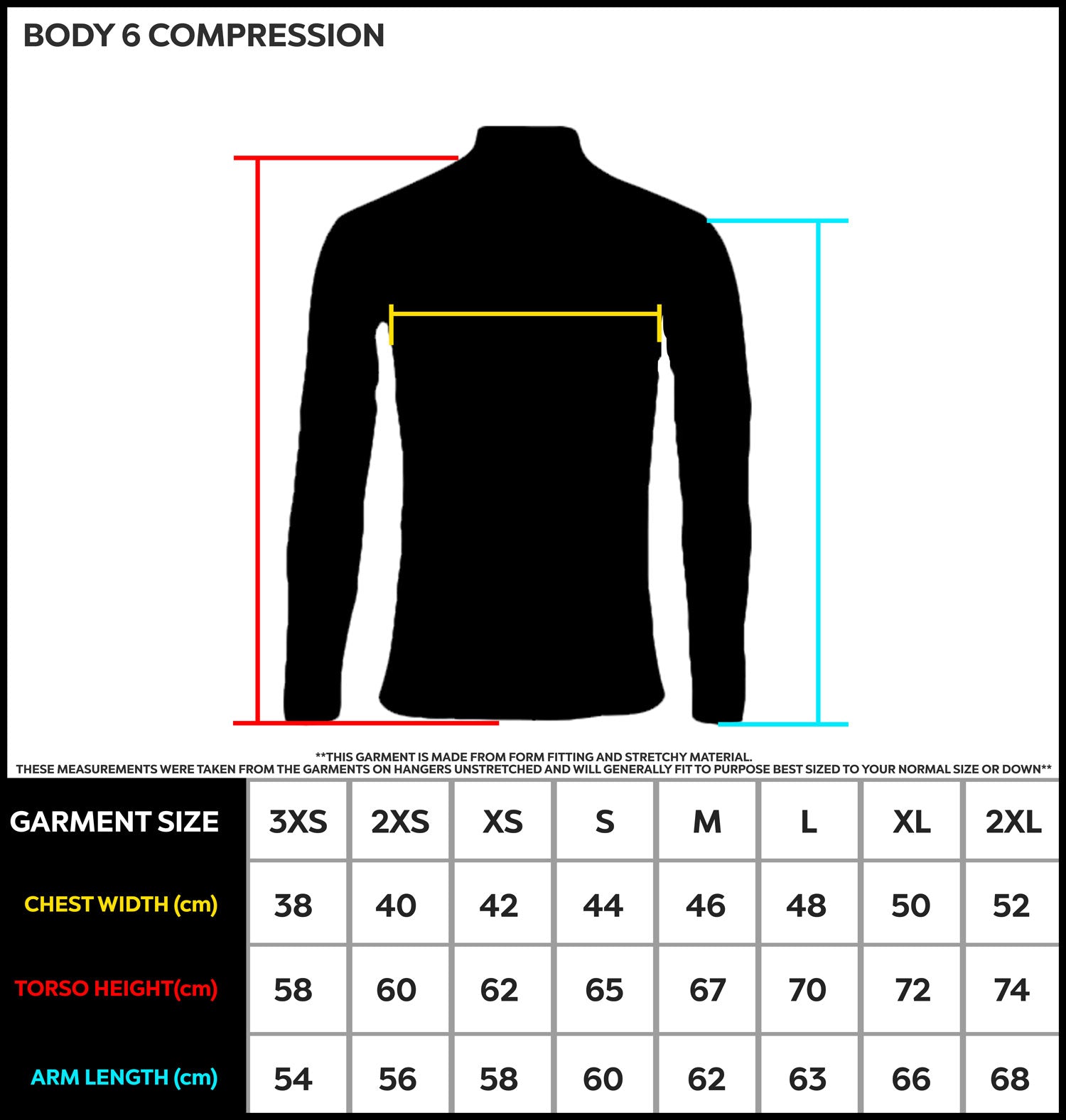 Body 6 Compression Long Sleeve Shirt White
