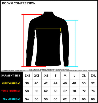 Body 6 Compression Long Sleeve Shirt Yellow