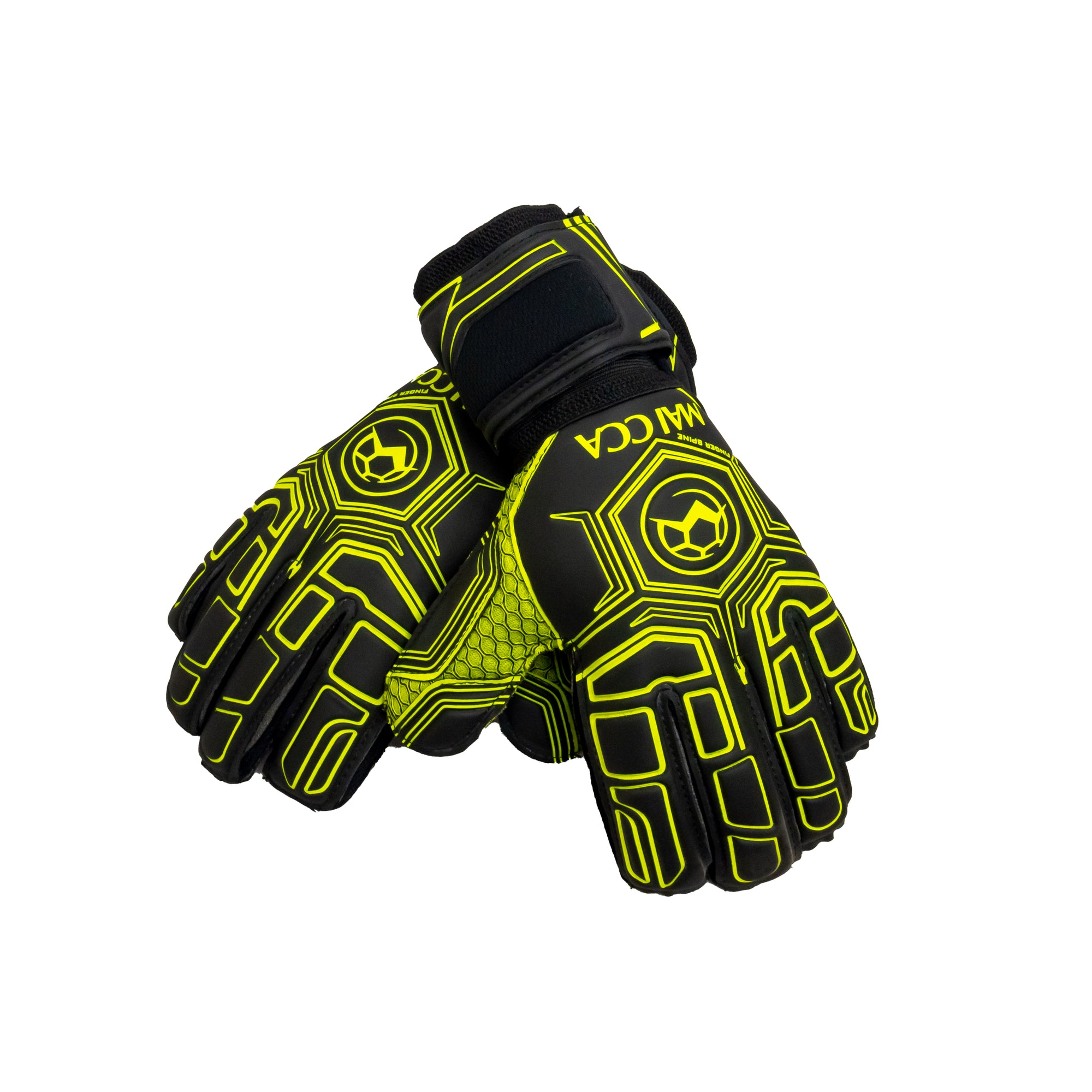Finger Spine Goalkeeper Gloves Black/Green
