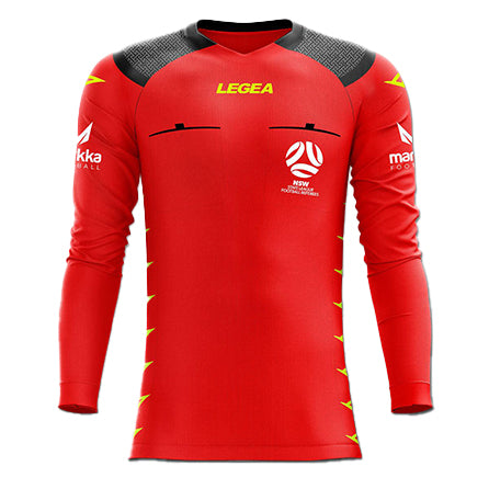 NSW State League Referees Pireo Jersey Long Sleeve Red