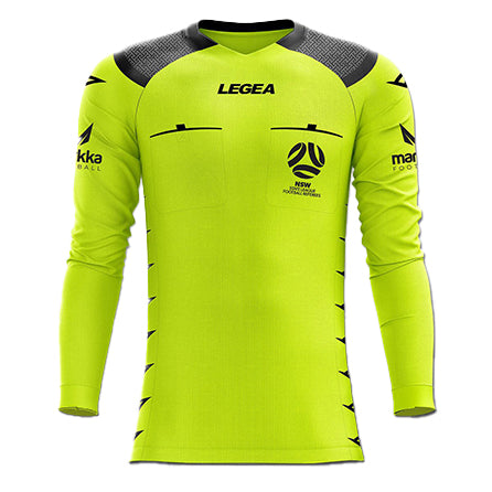 NSW State League Referees Pireo Jersey Long Sleeve Yellow
