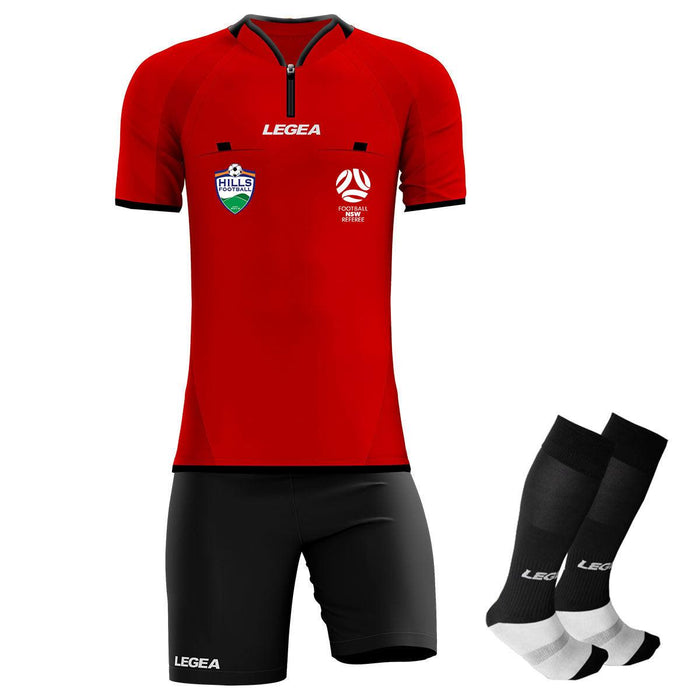 Hills Football Referees Arbitro Drive Referee Kit Red - Legea Australia